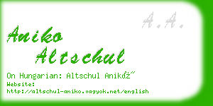 aniko altschul business card